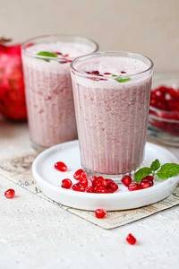 Pomegranate milkshake