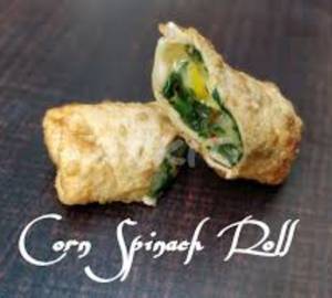Palak Cheese Corn Roll [6 Pieces]
