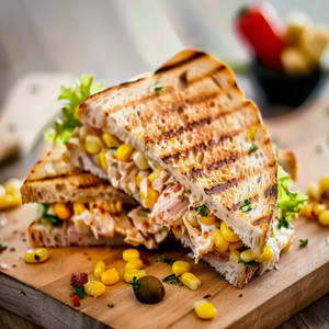 Chicken And Corn Cheese Sandwich