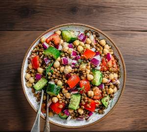Quinoa Chickpea Lentil Salad