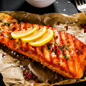 Grilled Salmon Steak
