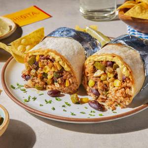 Vegan Roasted Zucchini & Corn Burrito (Spicy)