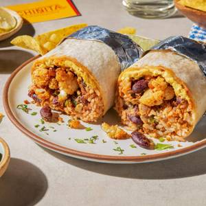 Vegan Roasted Cauliflower & Chickpeas Burrito