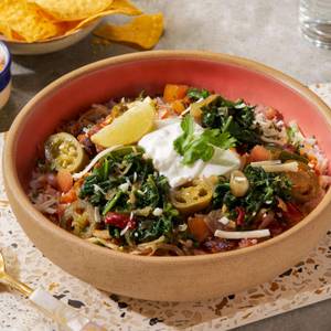 Spinach & Caramelized Onions Burrito Bowl
