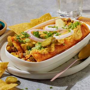 Vegan Zucchini & Corn Enchiladas (Spicy)