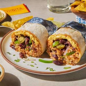 Vegan Sauteed Green Peppers & Onions Burrito
