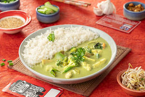 Vegetable Thai Curry Rice Meal