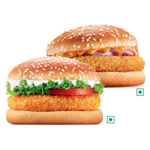 BK Veggie+Crispy Veg Burger.