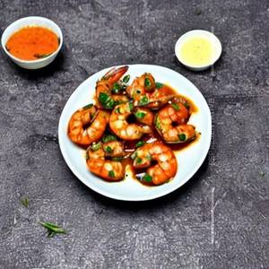 PRAWNS IN CHILLY GARLIC SAUCE