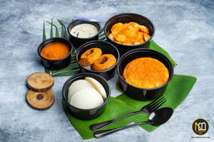 Idli 1 Plates + Medu Wada 2 Plates + Thatte Idli 2 Plates