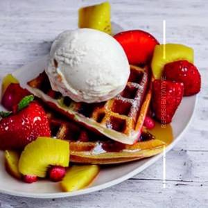 Fruits Ice- Cream Waffles
