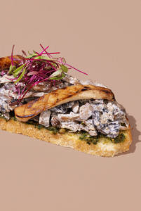Wild Mushroom, Zaatar Cream Cheese, Pesto, Truffle Oil