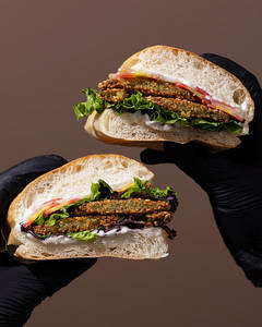 Smashed Falafel Sandwich