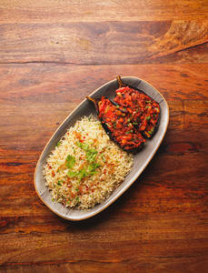 Imam Beyldi With Chilli Rice (veg)