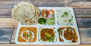 Panna's Deluxe Thali With Dessert