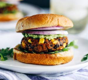 Aloo Corn Veg Patty Burger