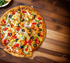 Double Cheese Sweetcorn Capsicum And Paneer Pizza [8 Inches]