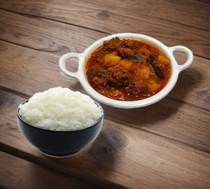 Urad Badi Potato Curry with Rice