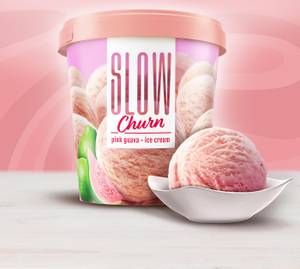 Slow Churn Pink Guava Ice Cream 500 ML