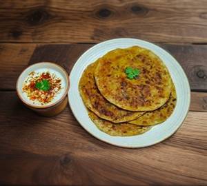 Aloo Pyaj Pratha [Mustard Oil]