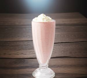 Strawberry Milkshake With Ice Cream