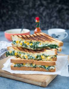 Spinach Corn Sandwich