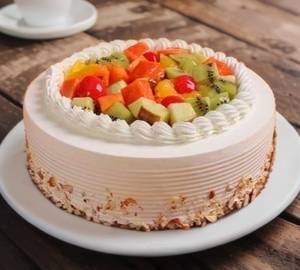 Fresh fruit cake     candle or knife        500 gm