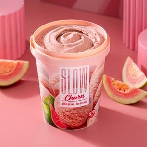 Slow Churn Pink Guava Icecream 500ml (Tub)