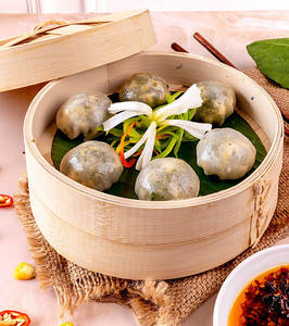 Spinach, Corn & Cheese Crystal Dim Sum