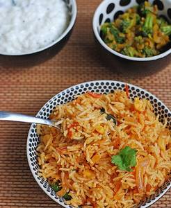 Tomato Rice with Poriyal