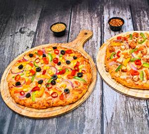 2 Veg Pizza With Cold Drink(250 Ml)