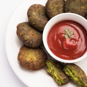 Hara Bhara Kabab Bytes With Dip [6 Pcs]