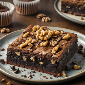 Wholewheat Jaggery Dense Chocolate Walnut Brownie