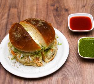 Veggie Loaded Aloo Tikki Cheese Burger