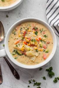Cream of veg soup            