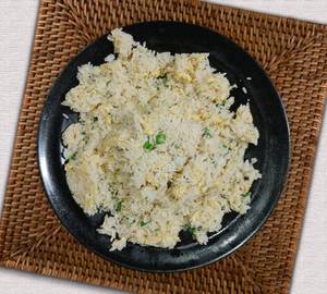 Butter Garlic Fried Rice With Scrambled Eggs