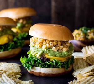 CORN AND CHEESE BURGER