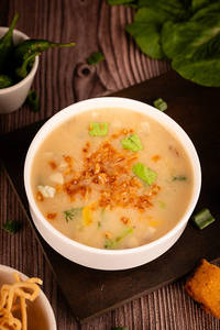 Chicken Burnt Garlic Soup