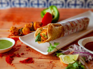 Chilly Paneer Roll