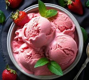 Strawberry Ice Cream 500Gm