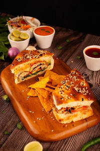 Chicken Seekh Kebab Sandwich