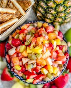 Strawberry Pineapple Fruit Salad With Cinnamon Fruit Salad