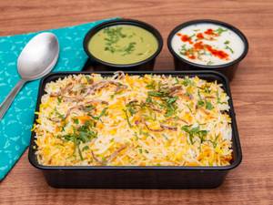 Veg Pulao With Raita