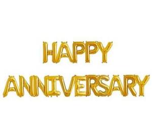 Happy Annivarsary Foil Balloons