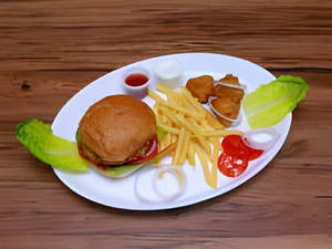 Chicken Burger Nuggets Combo