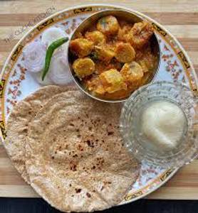 4 pcs butter roti with sabji