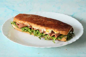Cheesy Salami Overload Cubano - Half