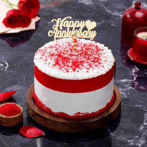 Red Velvet Anniversary Cake (500 Gm)