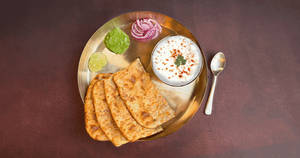 Masala Dahi & Aloo Paratha [2] Thali