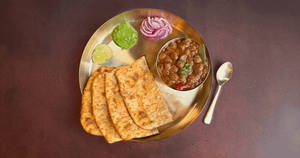 Amritsari Chole & Aloo Paratha [2] Thali